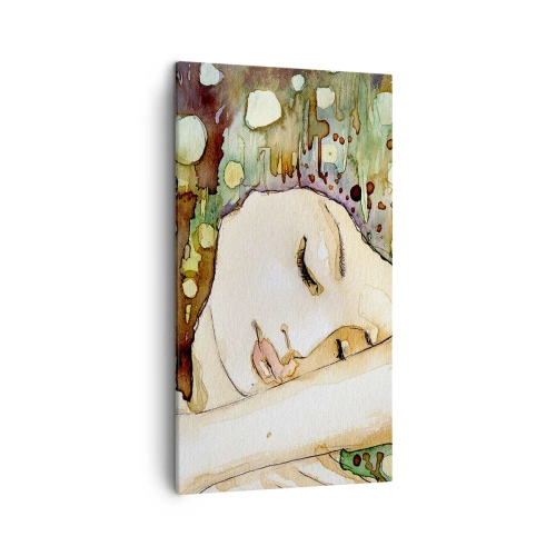 Canvastavla - Bild på duk - Smaragd-viol dröm - 45x80 cm
