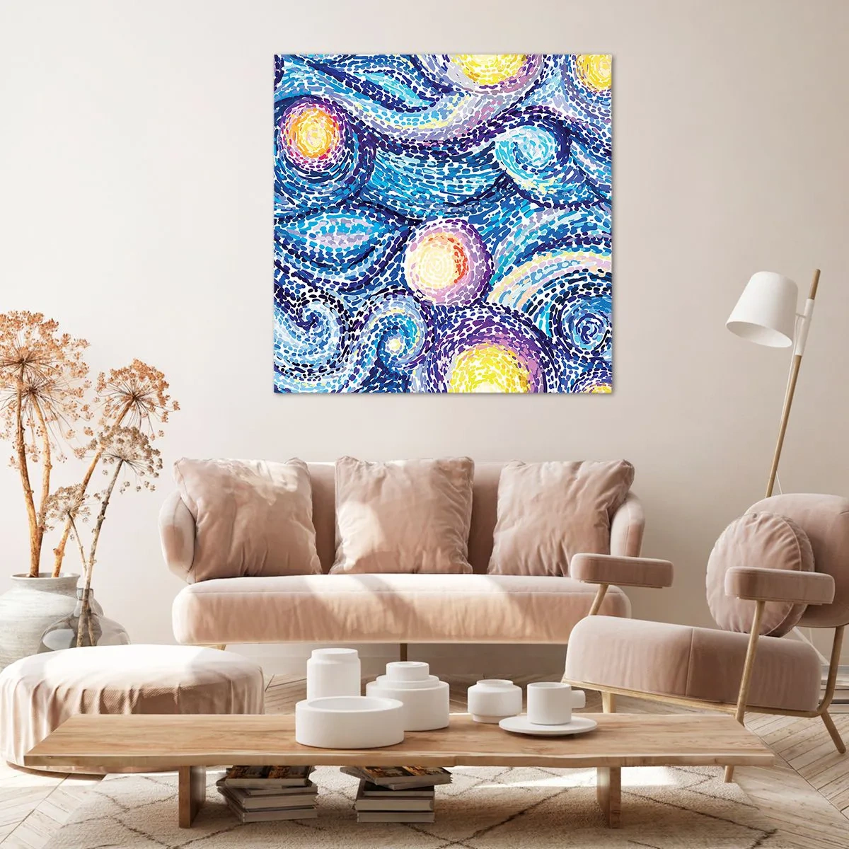 Canvastavla - Bild på duk - Från van Goghs tavla - 50x50 cm