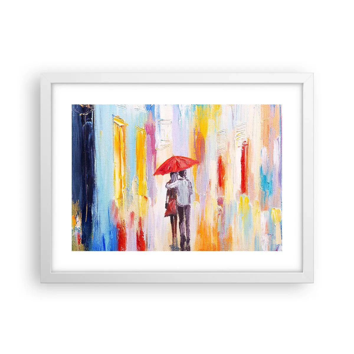 Affisch i vit ram - Må det fortsätta regna - 40x30 cm