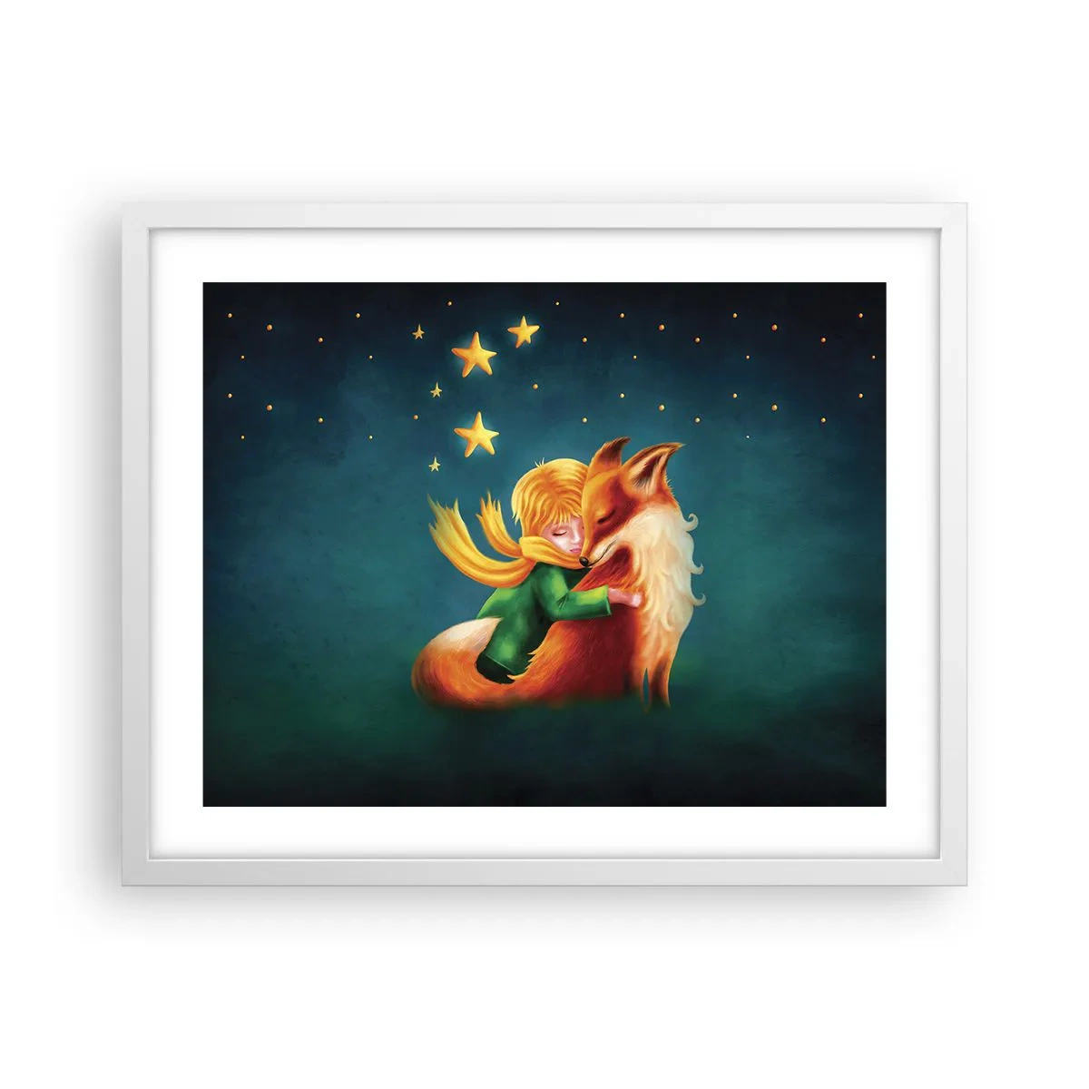Affisch i vit ram - Lilla prinsen - 50x40 cm