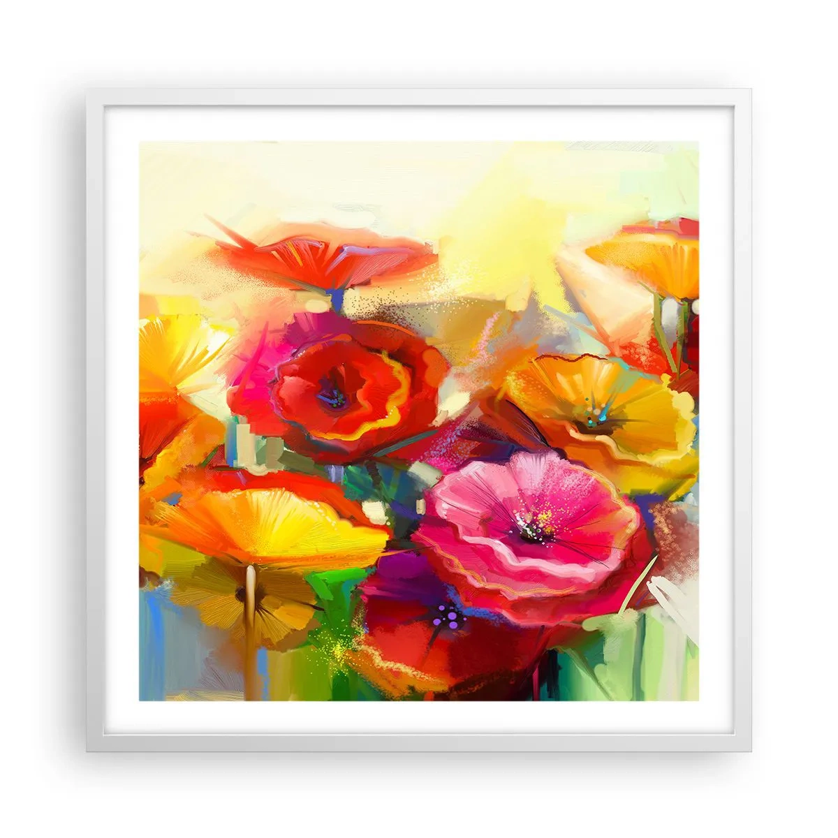 Affisch i vit ram - Inte bara rött - 60x60 cm