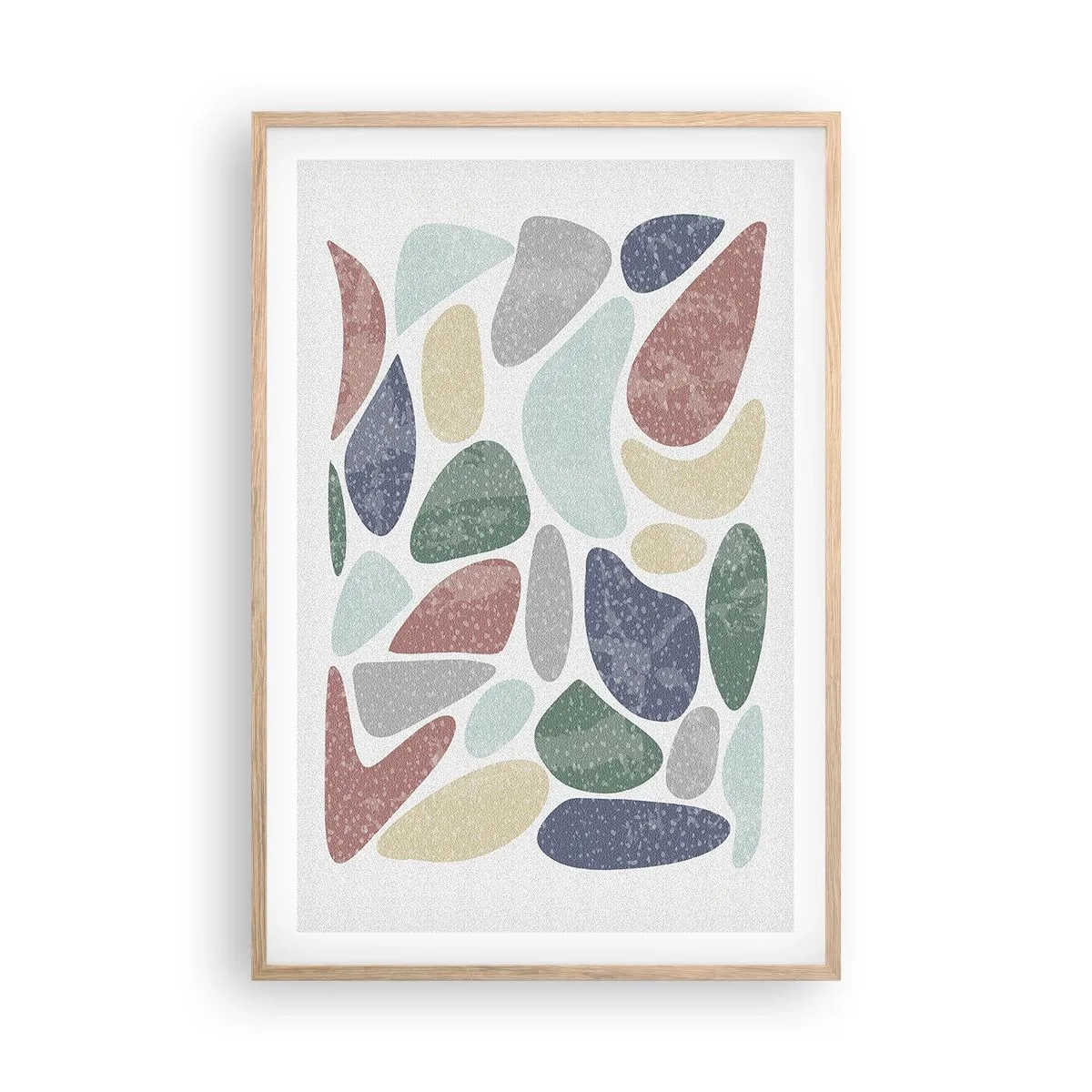 Affisch i ram av ljusek - Mosaik av pulveriserade färger - 61x91 cm