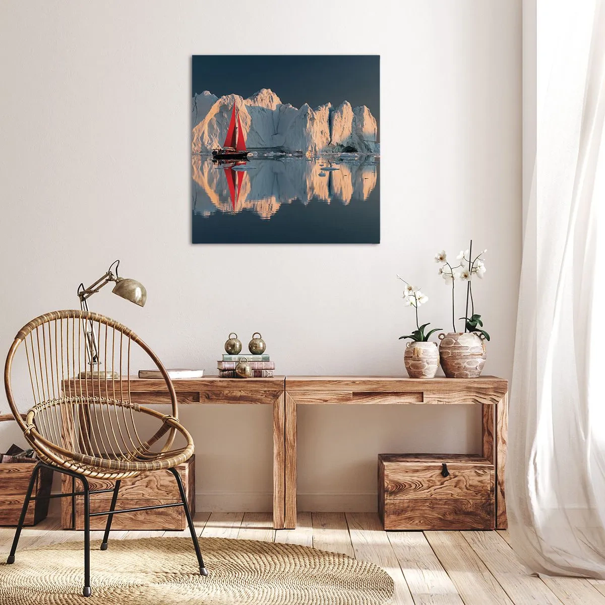 Canvastavla - Bild på duk - I världens ände - 40x40 cm