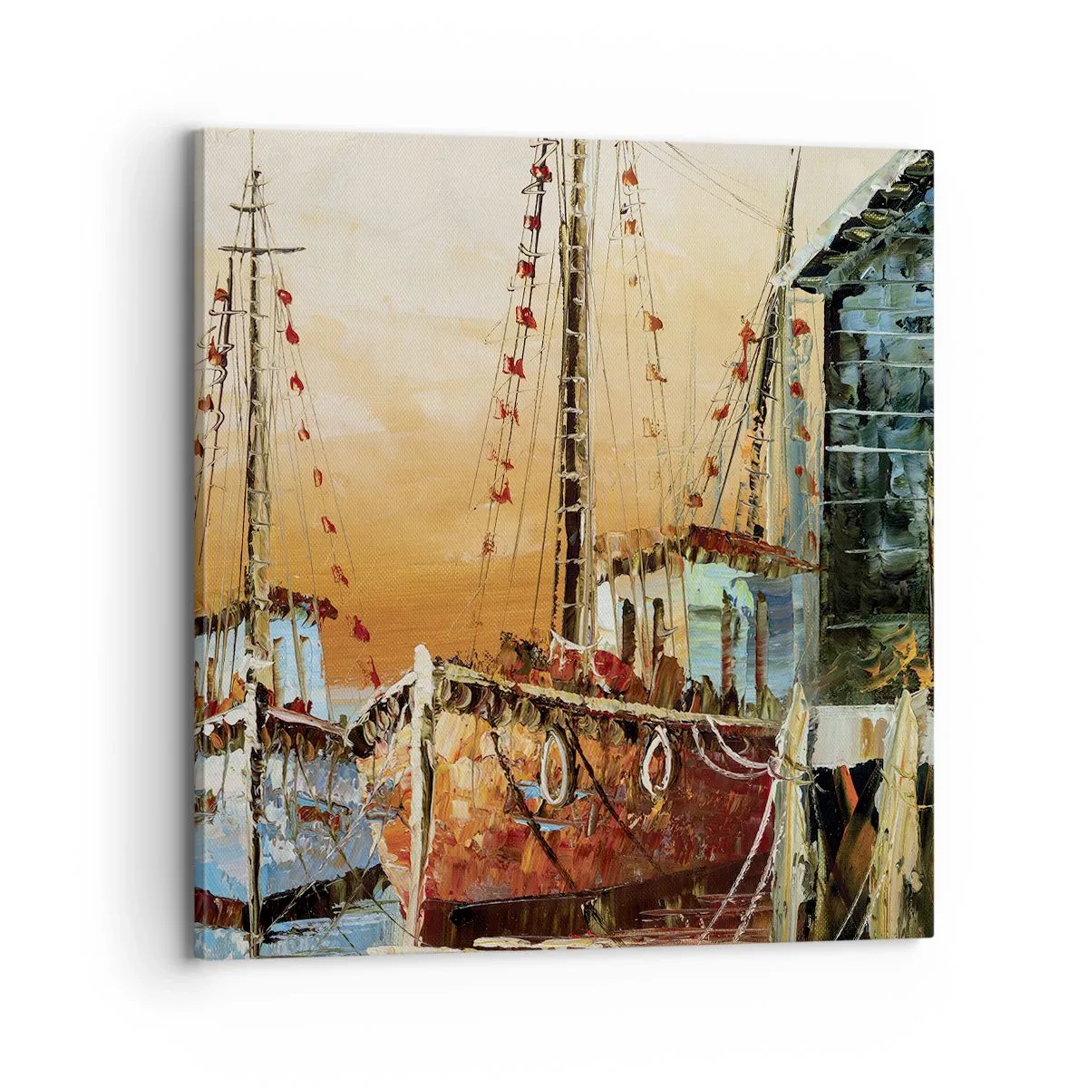 Canvastavla - Bild på duk - Lugn hemresa - 70x70 cm