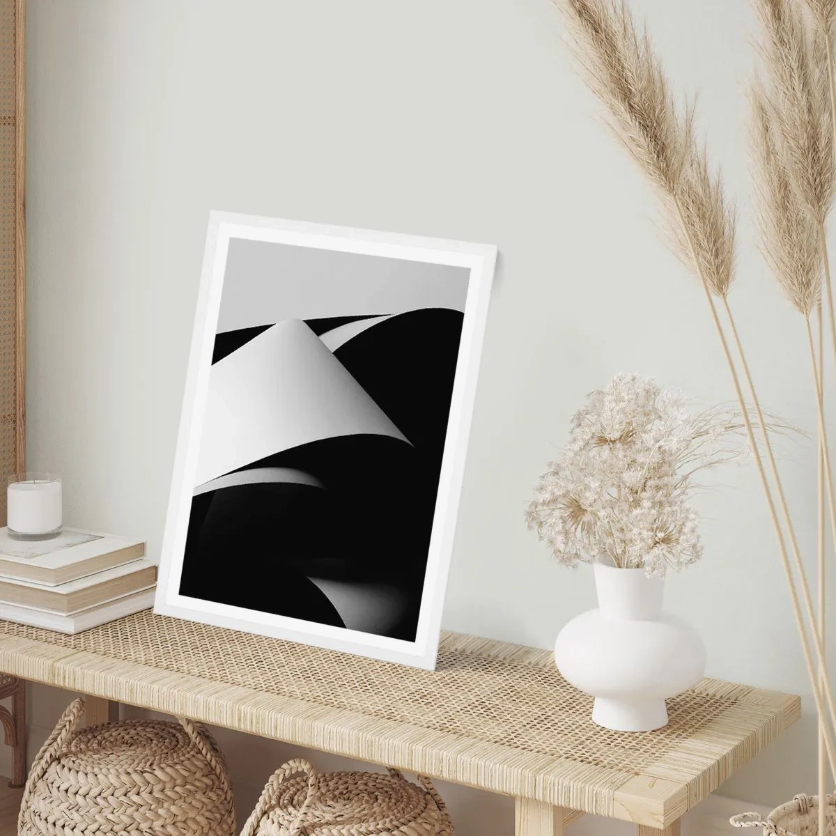 Affisch i vit ram - Ljusplan från skuggornas djup - 61x91 cm