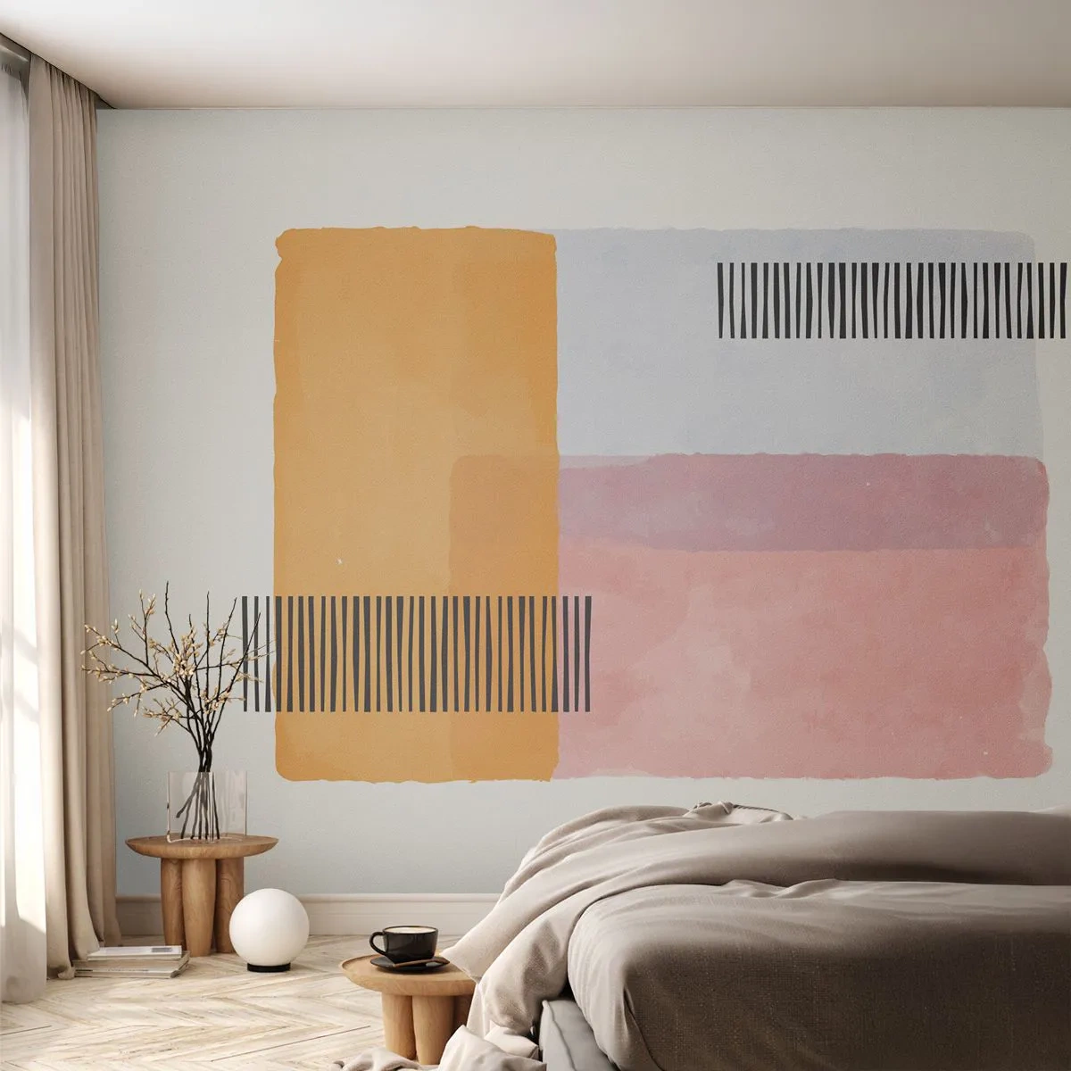 Självhäftande Fototapet Deluxe Sticker - Från hörna till hörna - Abstraktion, Bit, Minimalism - 250x175 cm