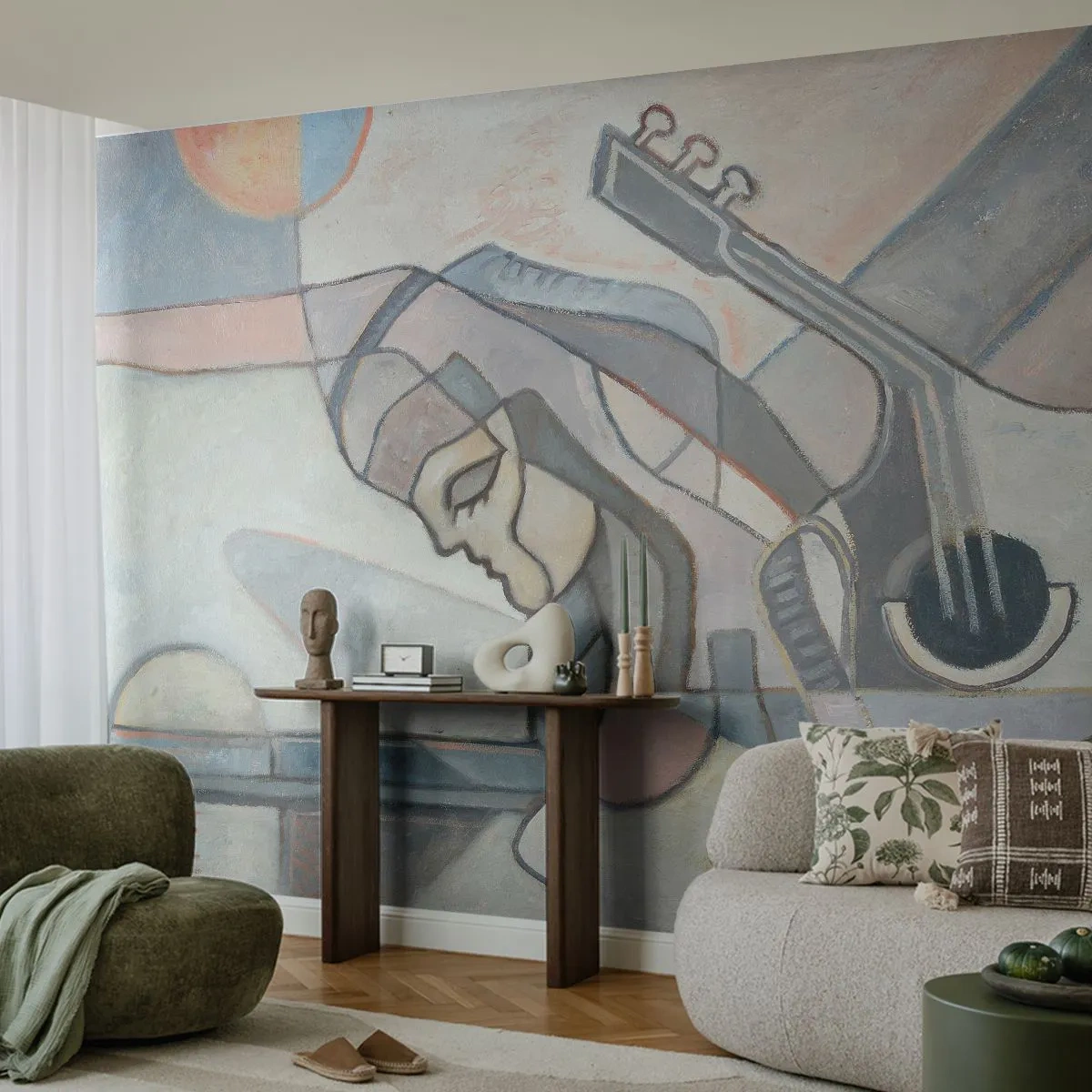 Fototapet Standard Eco - I musikens makt - Abstraktion, Kubism, människor - 350x256 cm