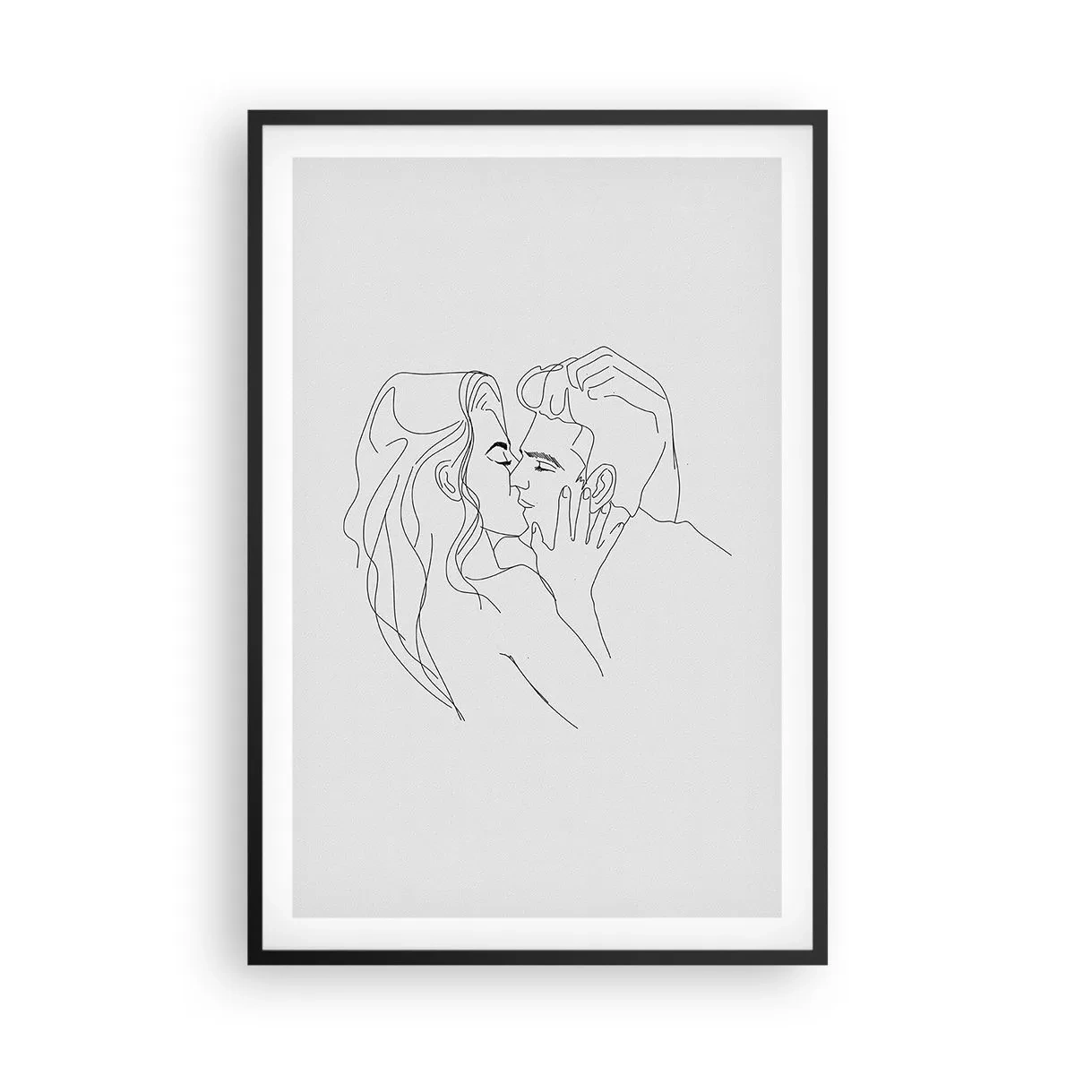 Affisch i svart ram - Med samma streck - 61x91 cm
