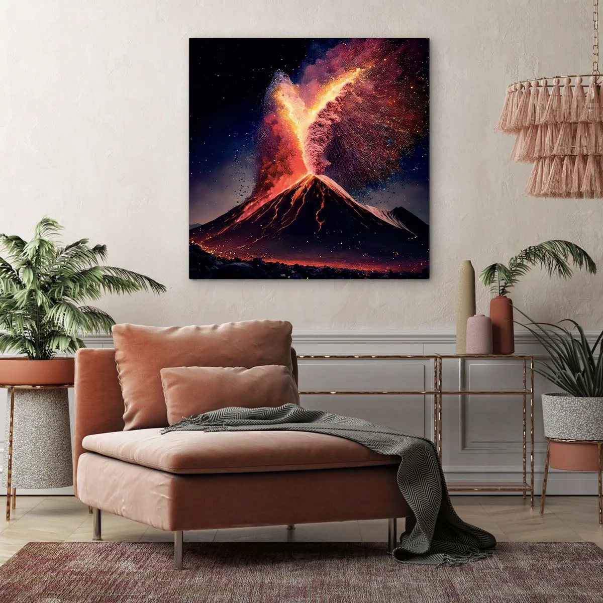 Canvastavla - Bild på duk - Skönhet och skräck - 70x70 cm