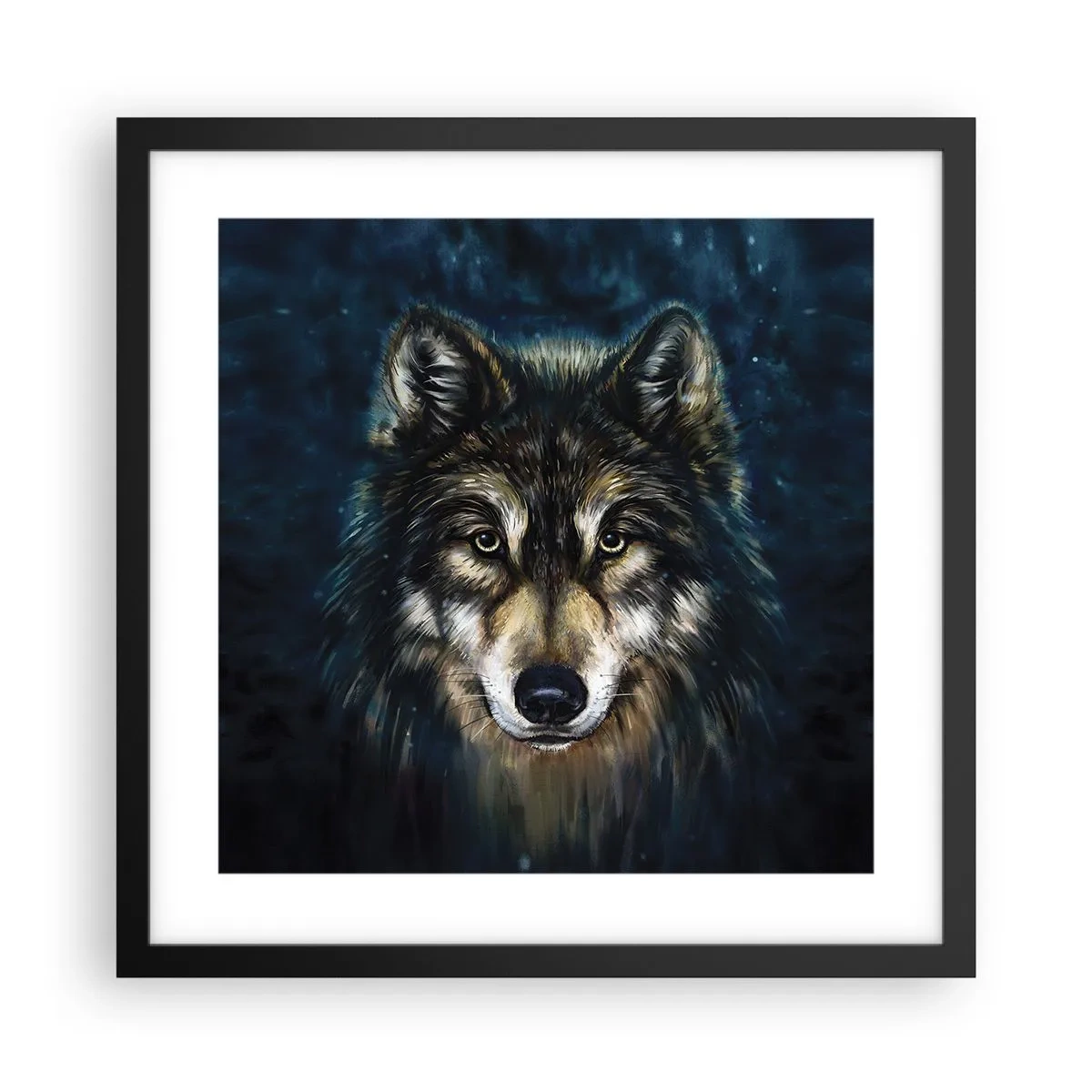 Affisch i svart ram - Alfa? Och omega - 40x40 cm