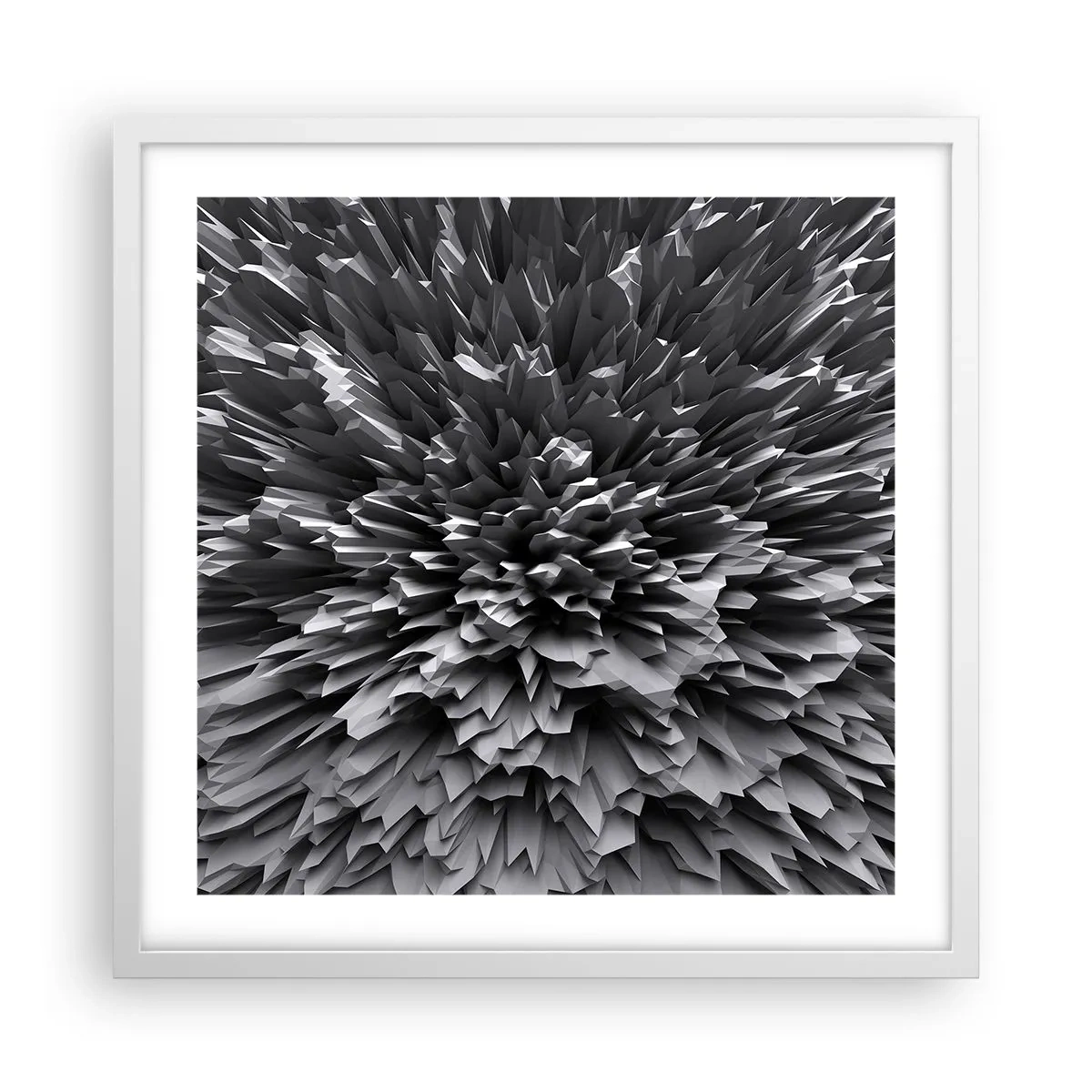 Affisch i vit ram - Det kan inte bli vassare än så här - 50x50 cm