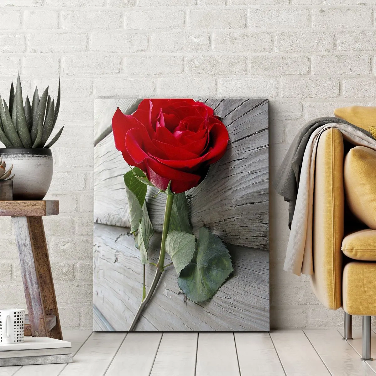 Canvastavla - Bild på duk - En studie i scharlakansröd - 80x120 cm