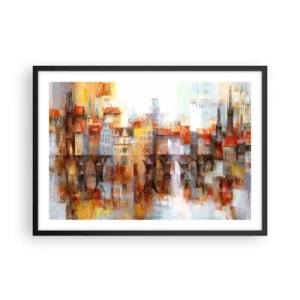 Affisch i svart ram - Vackert under bron - 70x50 cm