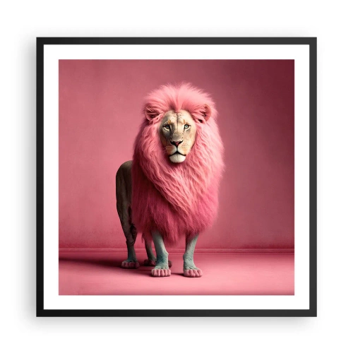 Affisch i svart ram - Och du är inte längre rädd - 60x60 cm