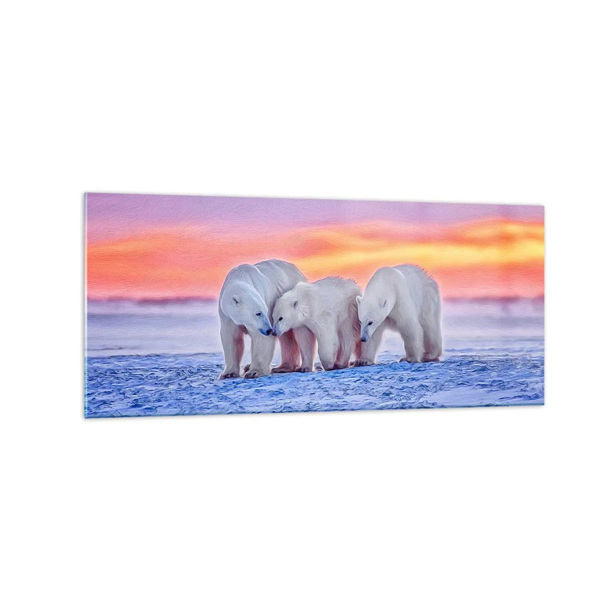 Glastavla - Bild på glas - Det räcker med familjevärme - 120x50 cm