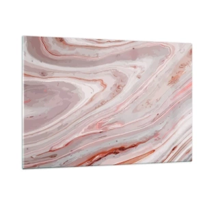 Glastavla - Bild på glas - Flytande rosa - 120x80 cm