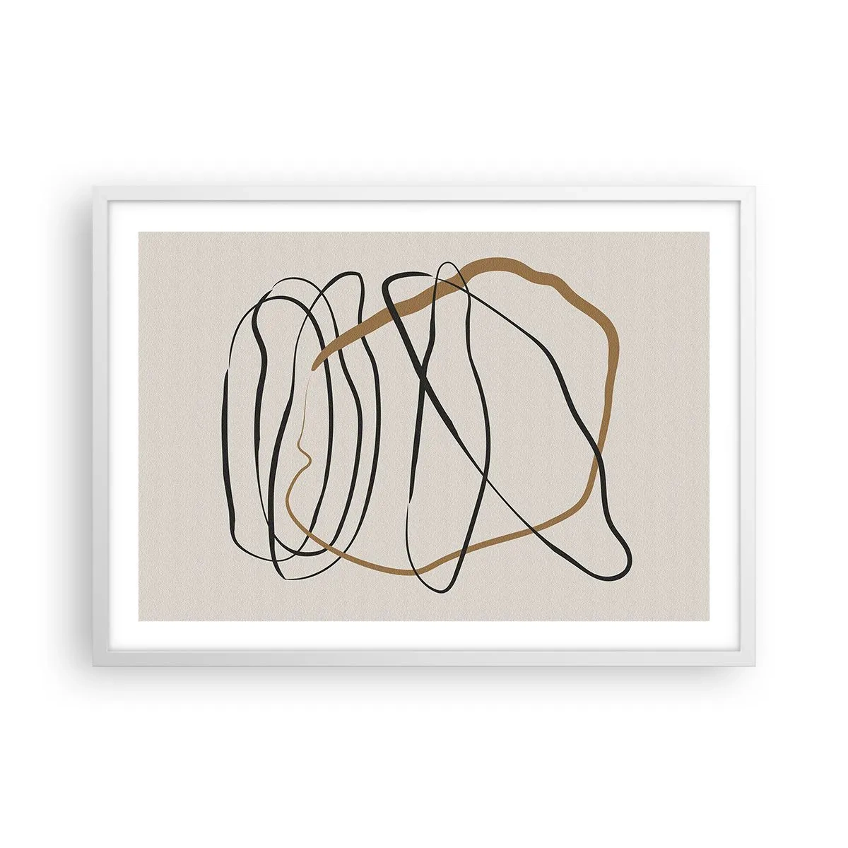 Affisch i vit ram - Komposition: besittande dans - 70x50 cm