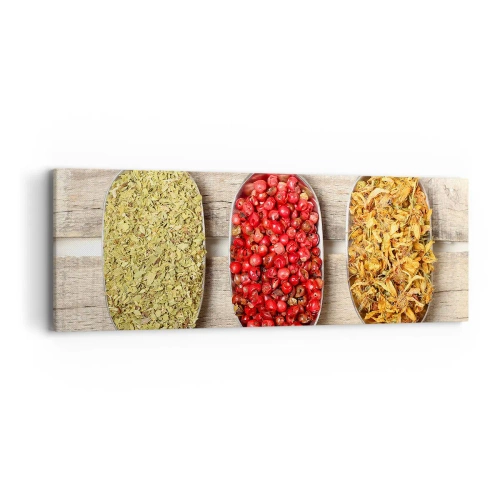 Canvastavla - Bild på duk - Köksmagi - 90x30 cm