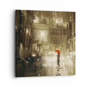 Canvastavla - Bild på duk - Själv, men inte ensam - 40x40 cm