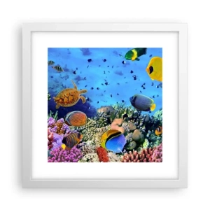 Affisch i vit ram - Vad vet vi om livet... - 30x30 cm