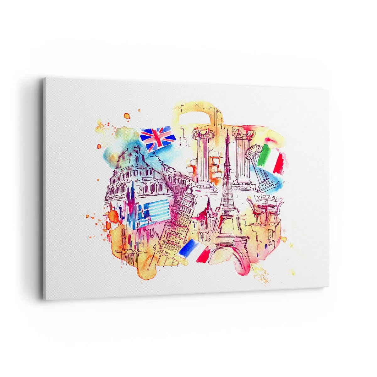 Canvastavla - Bild på duk - Europeisk turné - 120x80 cm