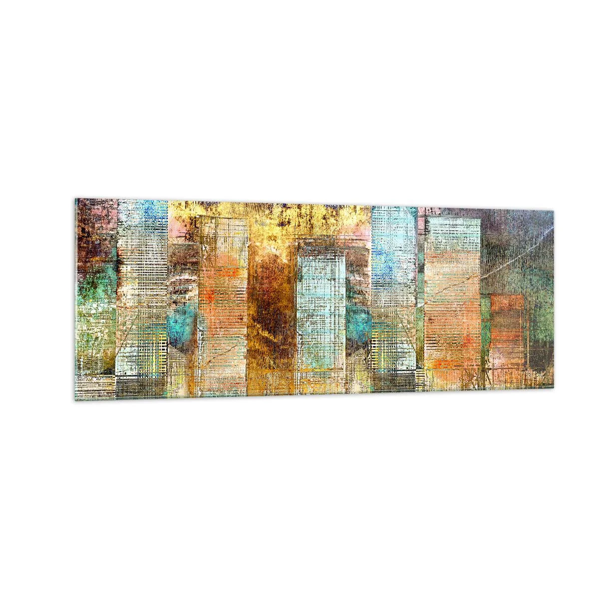 Glastavla - Bild på glas - Solig metropol - 140x50 cm