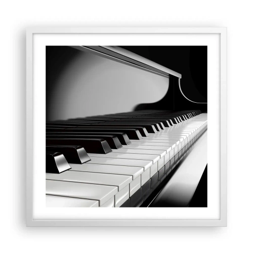 Affisch i vit ram - Harmoni av former och färger - 50x50 cm