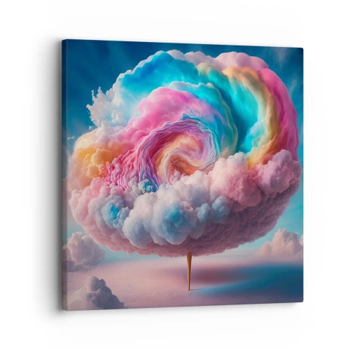 Canvastavla - Bild på duk - En dröm om en nöjespark - 30x30 cm