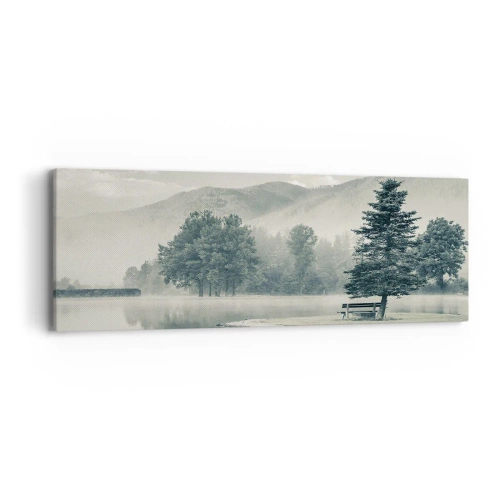 Canvastavla - Bild på duk - Sjön sover fortfarande - 90x30 cm