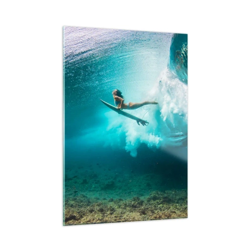 Glastavla - Bild på glas - Undervattenvärld - 50x70 cm