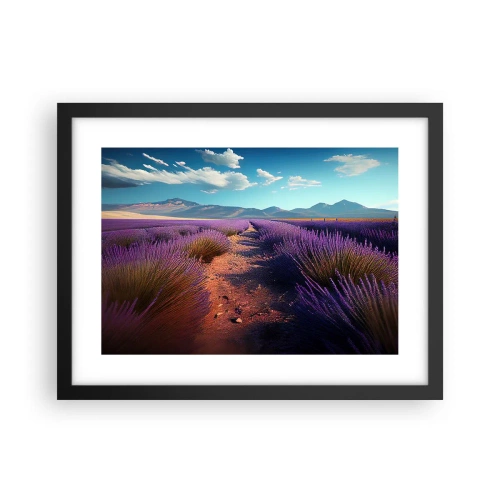 Affisch i svart ram - Doftande fält - 40x30 cm