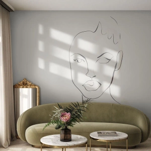 Fototapet Premium Canvas - Sensualitetens kontur - Kvinna, Grafik, Bit - 350x256 cm