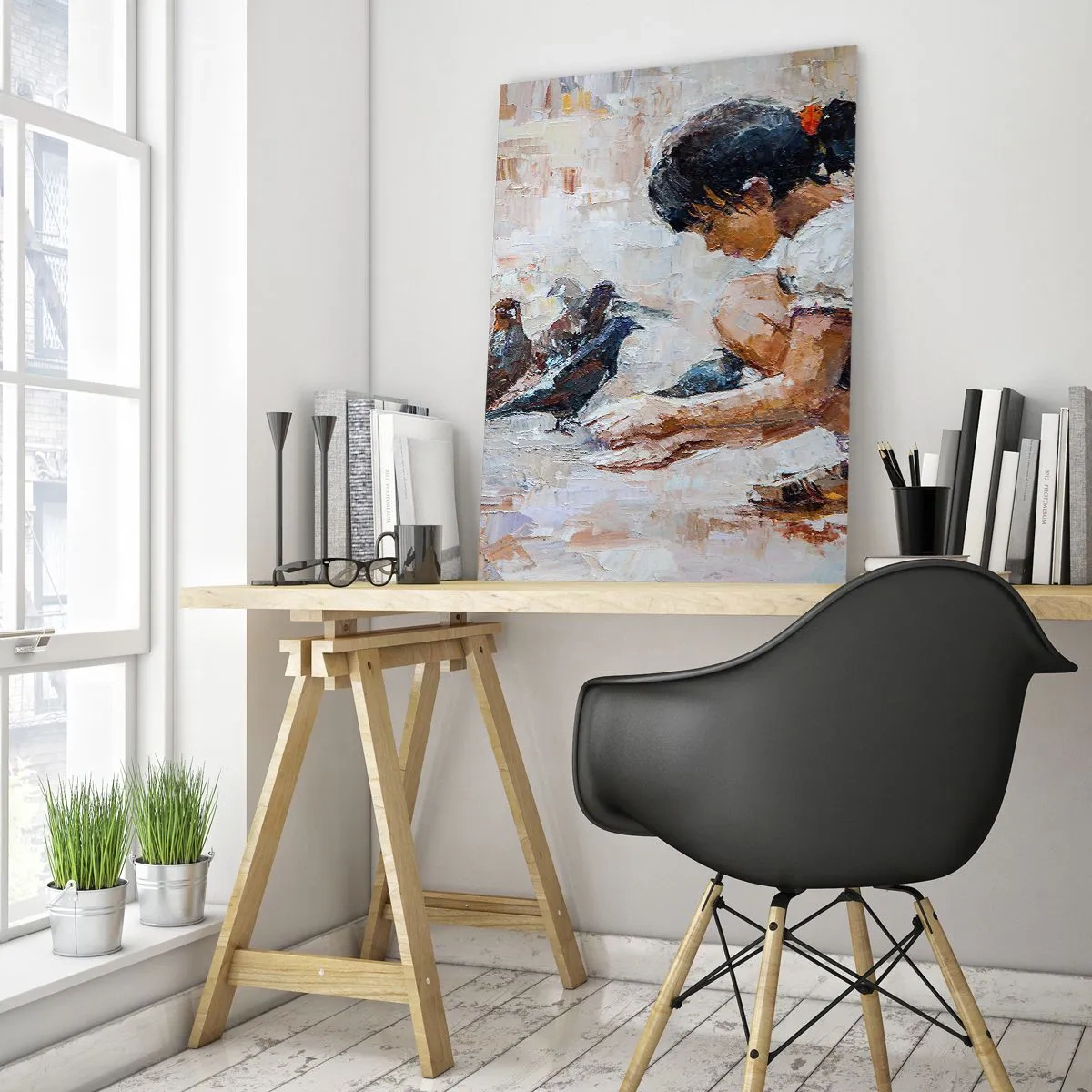 Glastavla - Bild på glas - Minst och gulligast - 50x70 cm