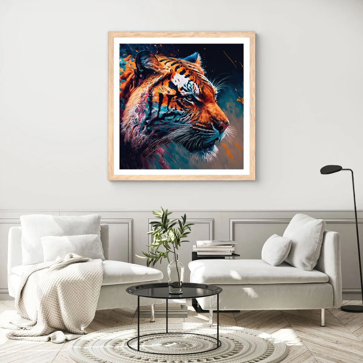 Affisch i ram av ljusek - Vild skönhet - 40x40 cm