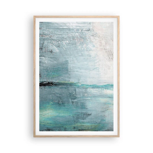 Affisch i ram av ljusek - Horisontellt i blått - 70x100 cm