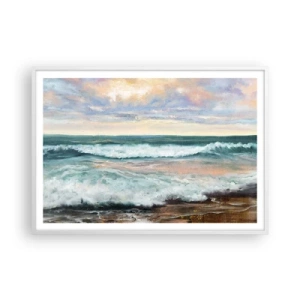 Affisch i vit ram - Här kan du släta ut din själ - 100x70 cm