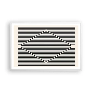 Affisch i vit ram - Geometrisk illusion - 91x61 cm