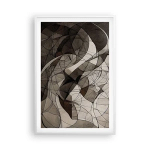 Affisch i vit ram - Cirkulation av jordens färger - 61x91 cm