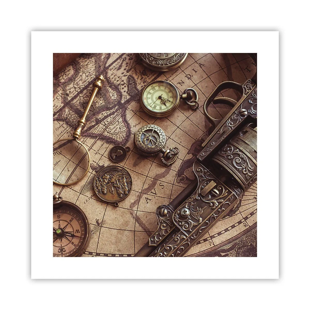 Affisch - Äventyret kallar - 40x40 cm