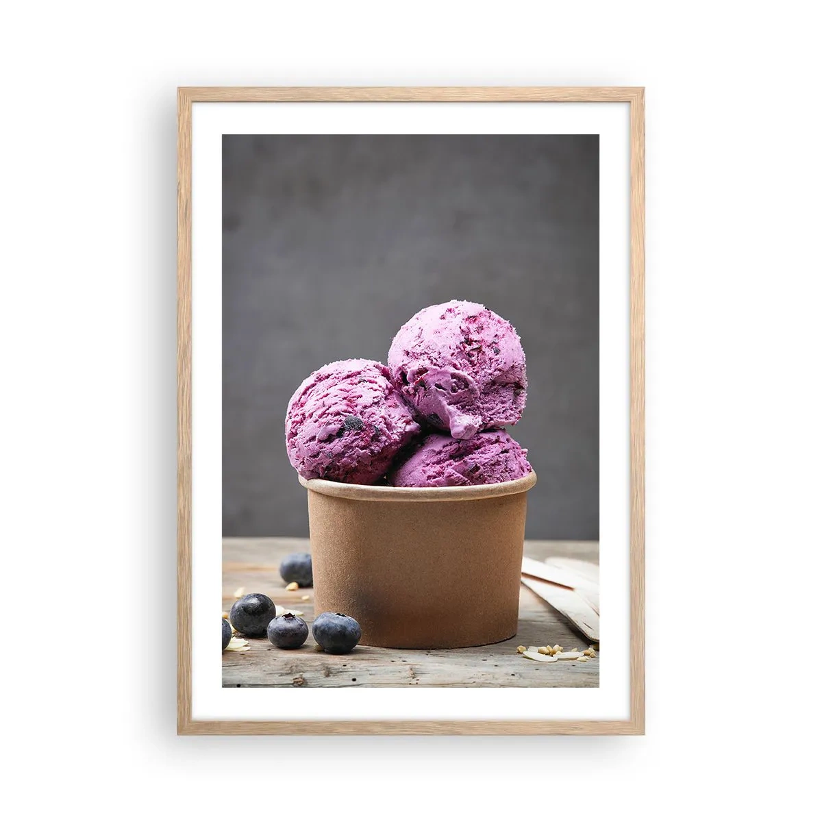 Affisch i ram av ljusek - Sötma och svalka - 50x70 cm