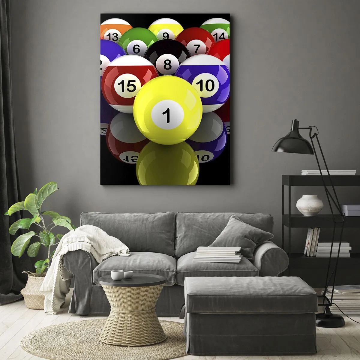 Canvastavla - Bild på duk - Olika spelfärger - 50x70 cm
