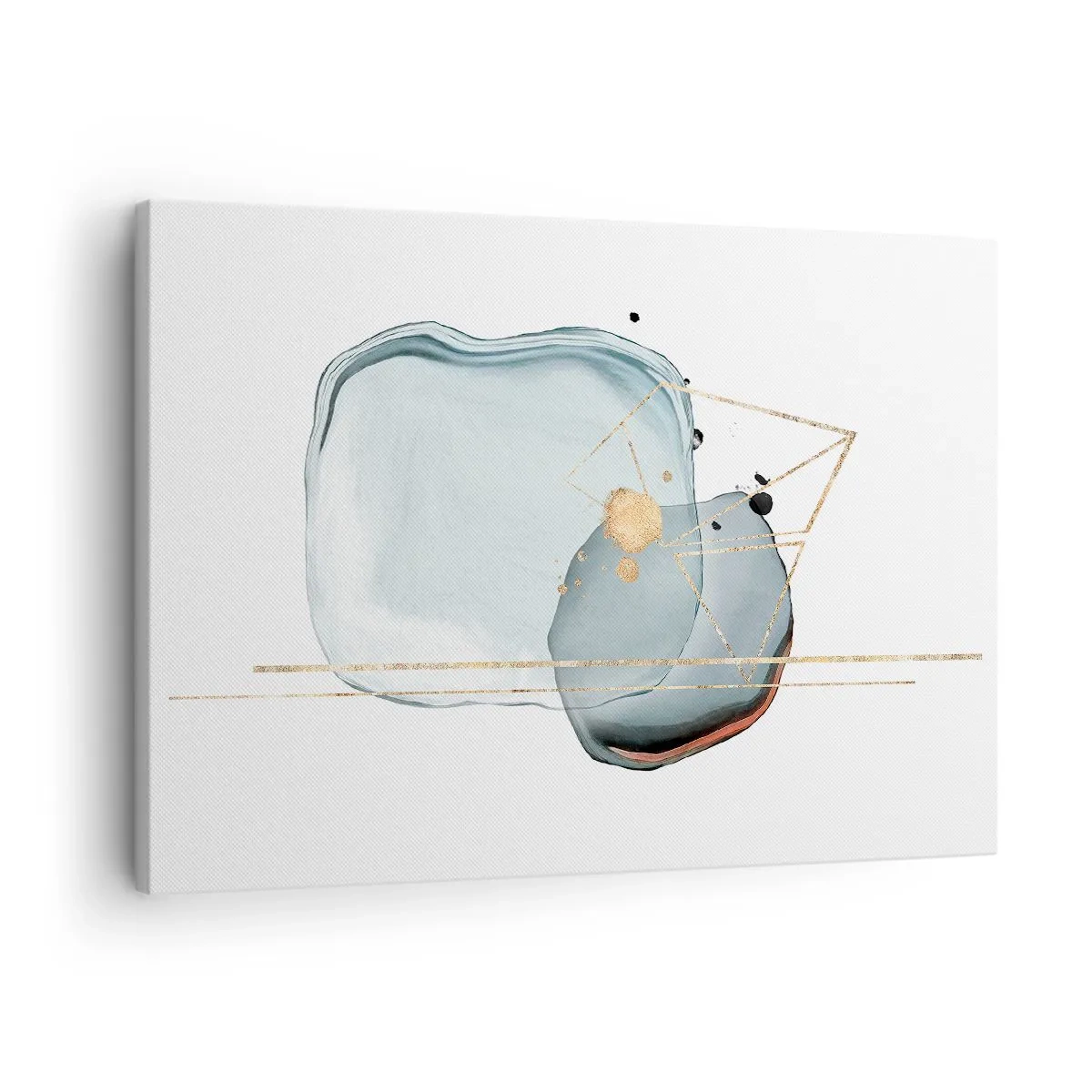 Canvastavla - Bild på duk - En studie av droppar - 70x50 cm