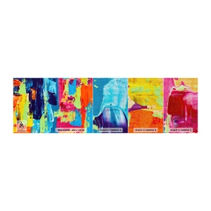 Provbit av fototapet Premium Canvas - Livet är skönt! - Abstraktion, Grafik, Bit - 100x30 cm