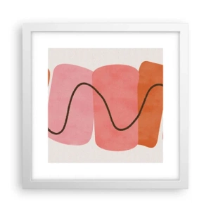 Affisch i vit ram - Formernas mjuka rörelse - 30x30 cm