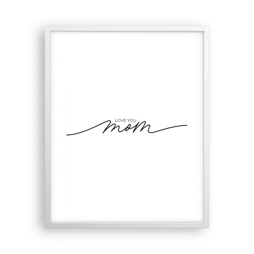 Affisch i vit ram - Jag är mycket rörd - 40x50 cm