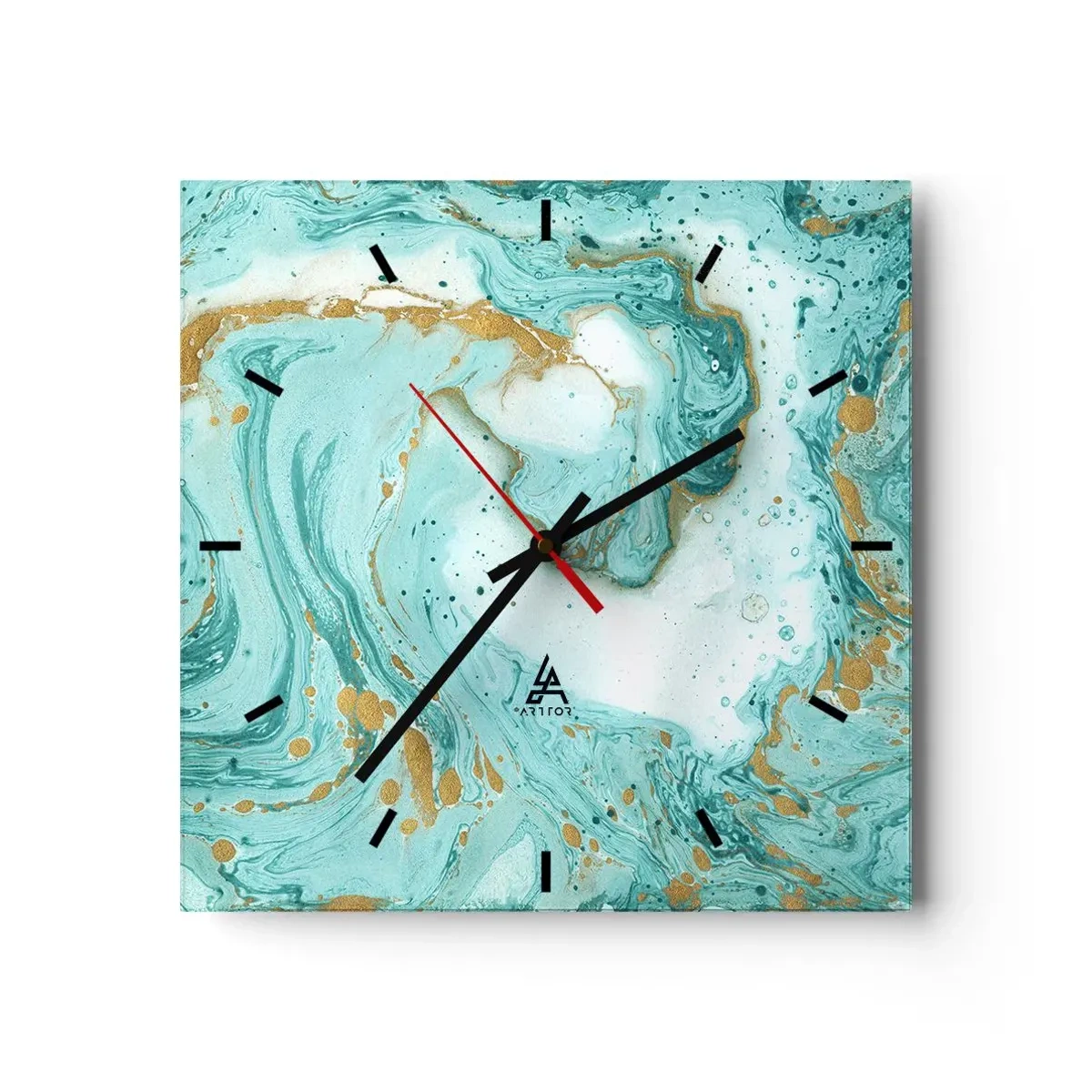 Väggklocka - Klocka på glas - Under stora vågen från Edo-tiden - 30x30 cm