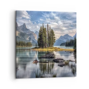 Canvastavla - Bild på duk - Vid stort och rent vatten - 70x70 cm