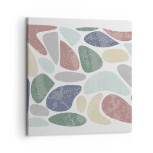 Canvastavla - Bild på duk - Mosaik av pulveriserade färger - 60x60 cm