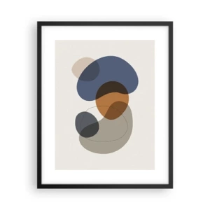 Affisch i svart ram - Färgernas droppar - 40x50 cm