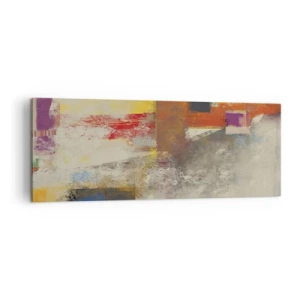 Canvastavla - Bild på duk - Färgernas geometri - 140x50 cm